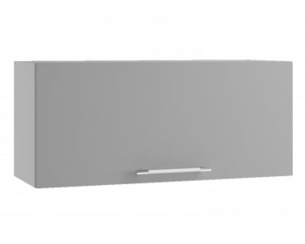 Тренто ВПГ 800 шкаф верхний горизонтальный высокий (Белый Эмалит/корпус Серый)